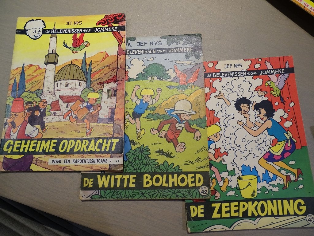 Jommeke strips in zwart-wit, Boeken, Meerdere stripboeken, Verzenden, Gelezen, Jef Nys.