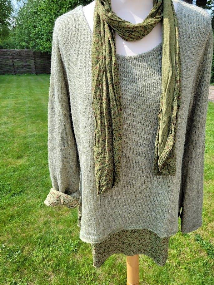 groene pull, Kleding | Dames, Ophalen of Verzenden, Zo goed als nieuw, Maat 42/44 (L), Groen