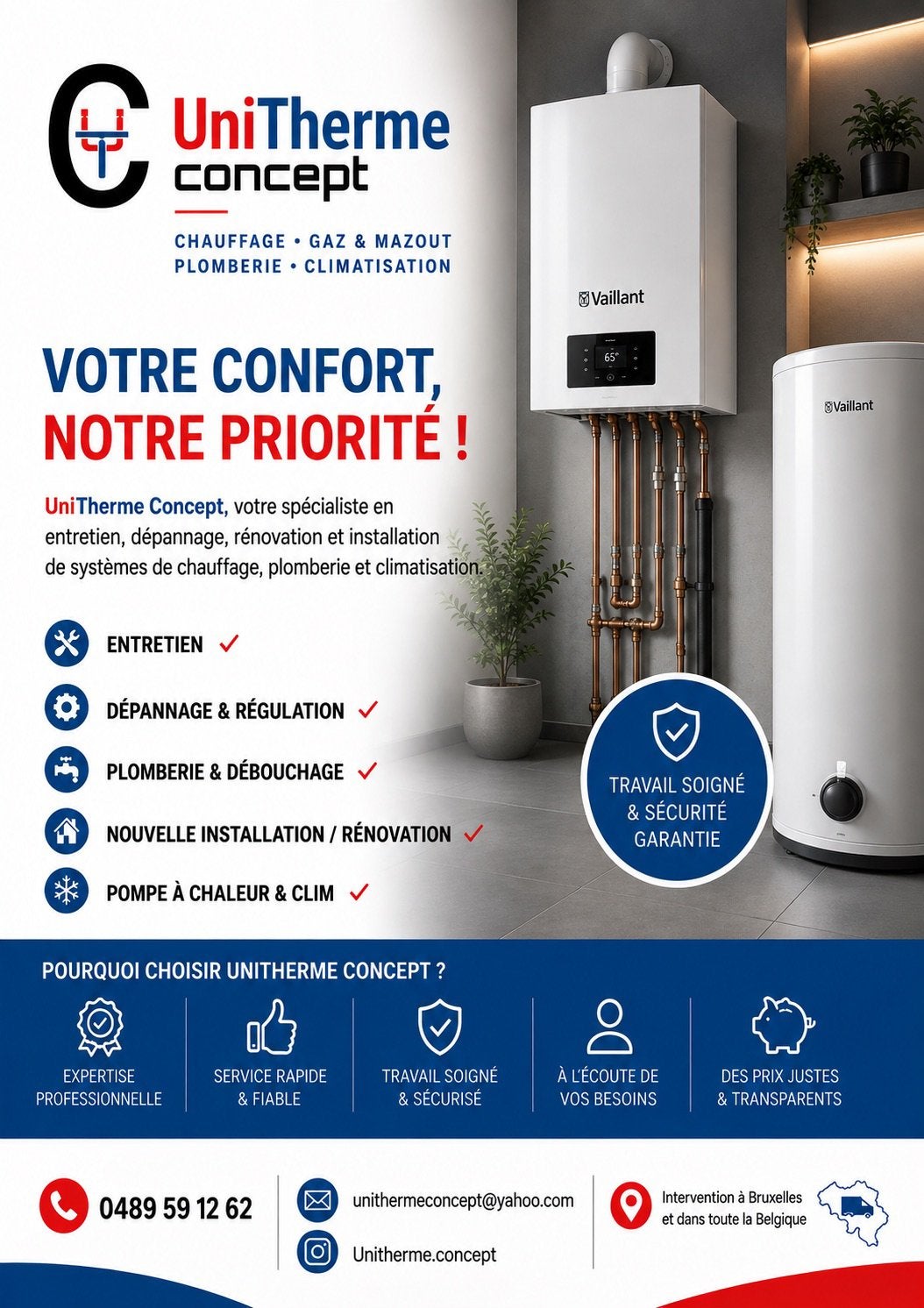 Plombier / chauffagiste, Enlèvement ou Envoi, Comme neuf