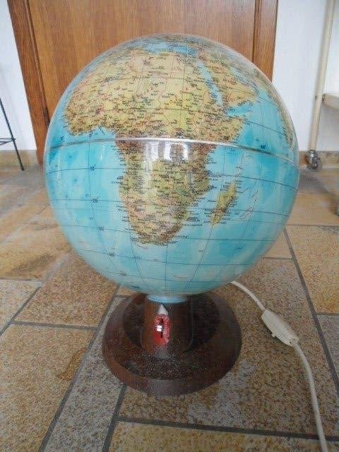vintage large grote wereldbol lamp globe industrie Zwolle, Enlèvement ou Envoi, Rotatif, Comme neuf, Plastique
