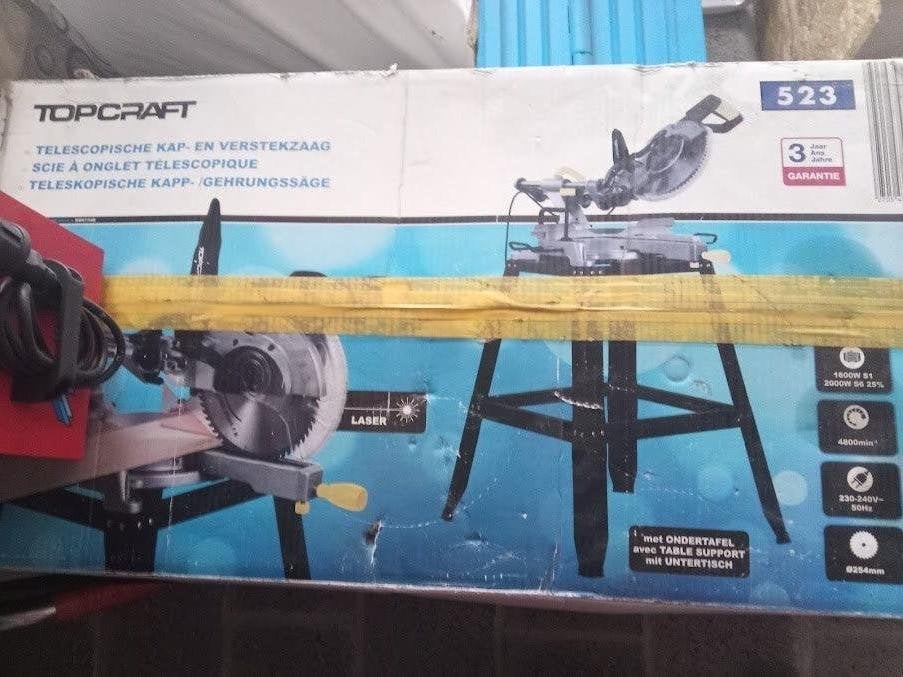 Topcraft verstekzaag  Nooit in de originele doos gebruikt., Doe-het-zelf en Bouw, Meetapparatuur, Ophalen, Nieuw
