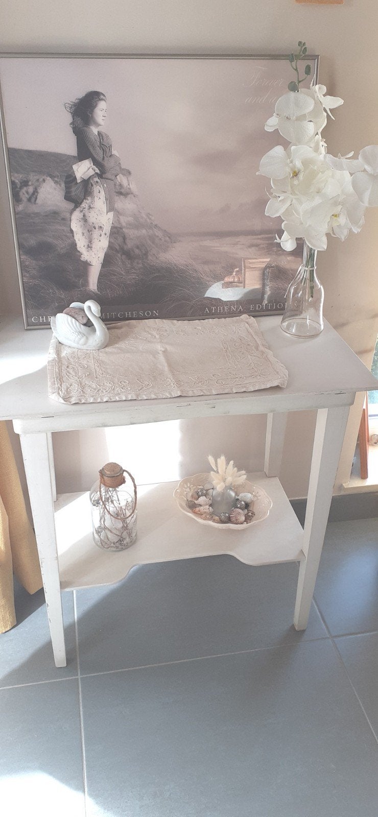 Petite console en bois blanc, Enlèvement