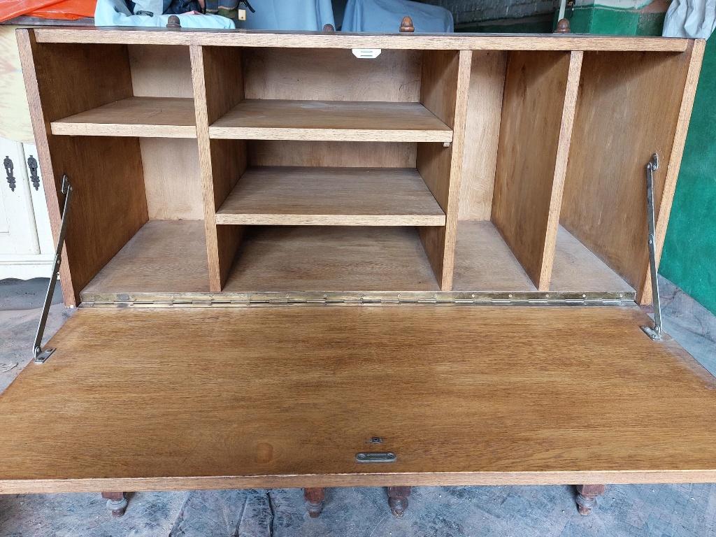 Bureau, Ophalen, Gebruikt, Bruin, Hout