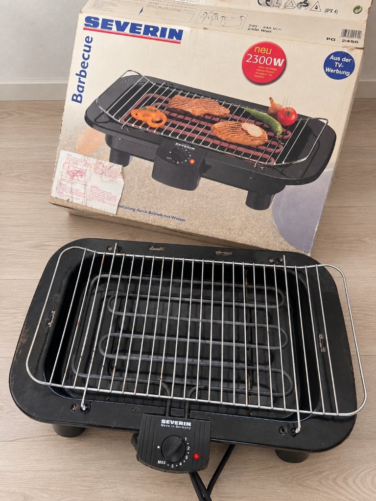 SEVERIN 2300W elektrische barbecue — Gemaakt in Duitsland, Ophalen, Gebruikt