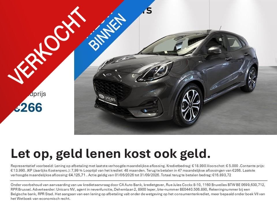 Ford Puma 1.0i Ecoboost MHEV 92kW Aut. ST-Line, Achat, Puma, 129 g/km, Entreprise