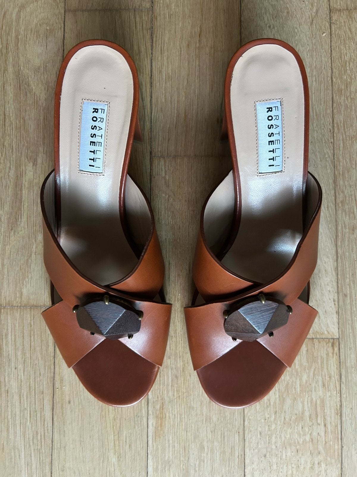 Chaussures Fratelli Rossetti taille 37.5, Enlèvement, Comme neuf, Brun, Sandales et Mûles