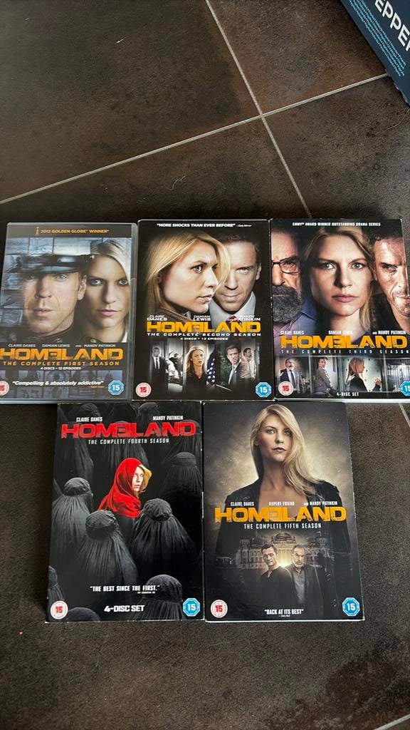 Homeland seizoen 1-5, Cd's en Dvd's, Dvd's | Tv en Series, Ophalen, Gebruikt