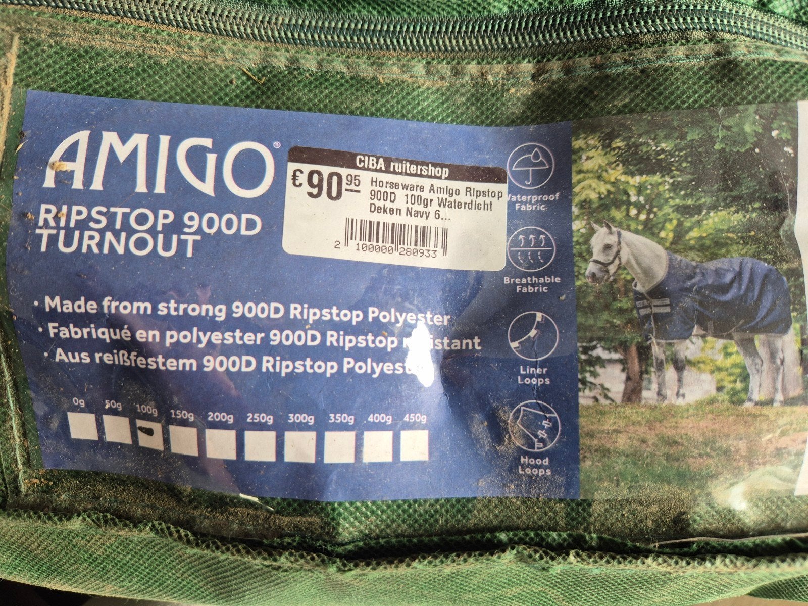 Horseware Amigo Ripstop 900D Turnout deken 100g – Navy – Maa, Animaux & Accessoires, Enlèvement