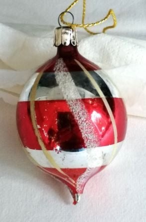 RODE TOL – kerstdecoratie / retro / vintage, Ophalen of Verzenden, Gebruikt
