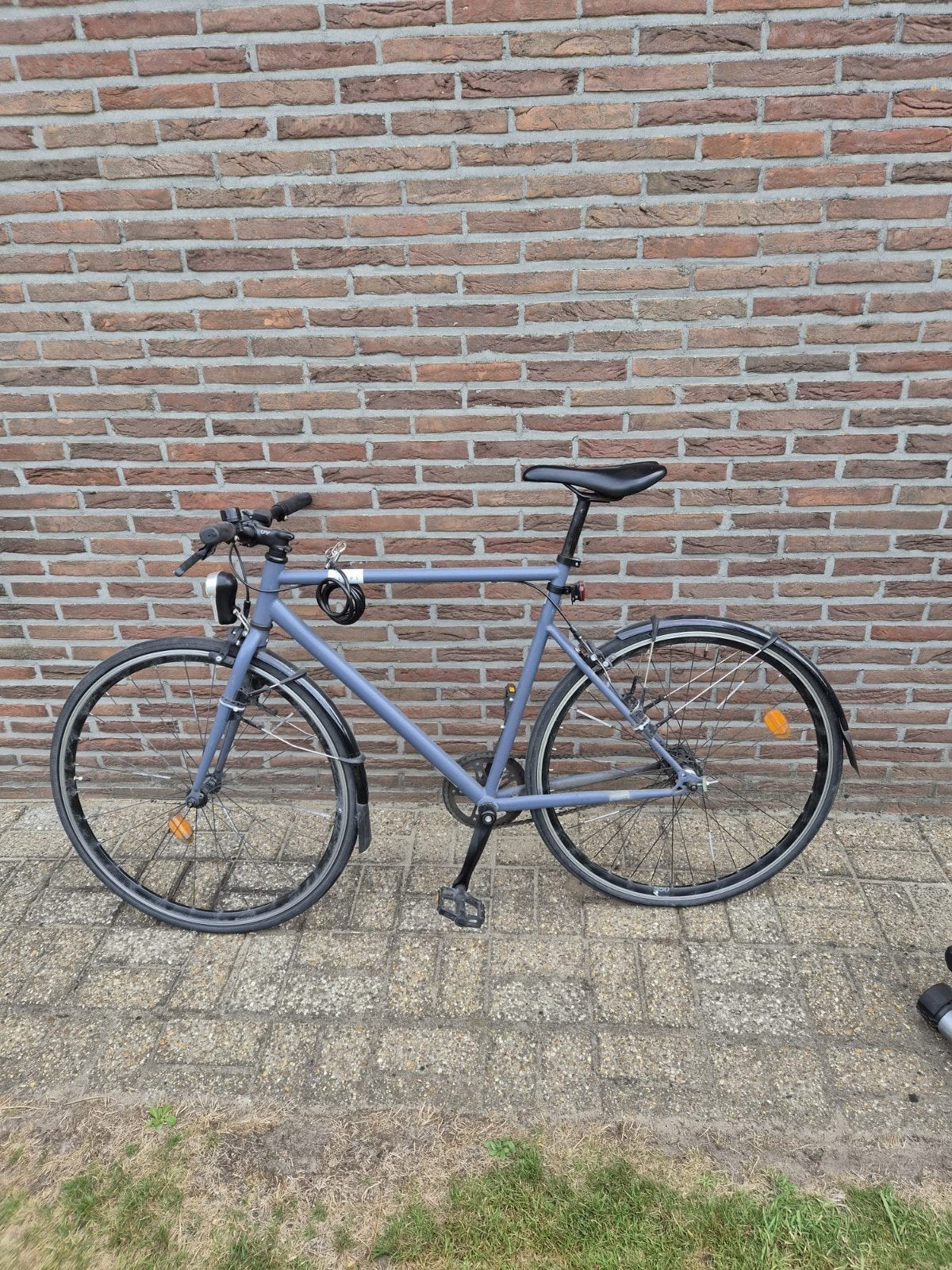 herenfiets , Decathlon, Fietsen en Brommers, Gebruikt, Velgrem, Minder dan 49 cm, Ophalen