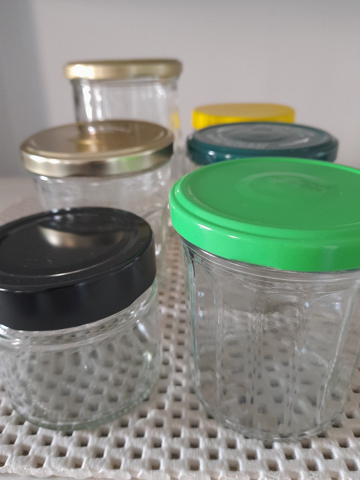 100 glazen potten met schroefdeksel in perfecte staat, Huis en Inrichting, Keuken | Servies, Ophalen of Verzenden, Glas