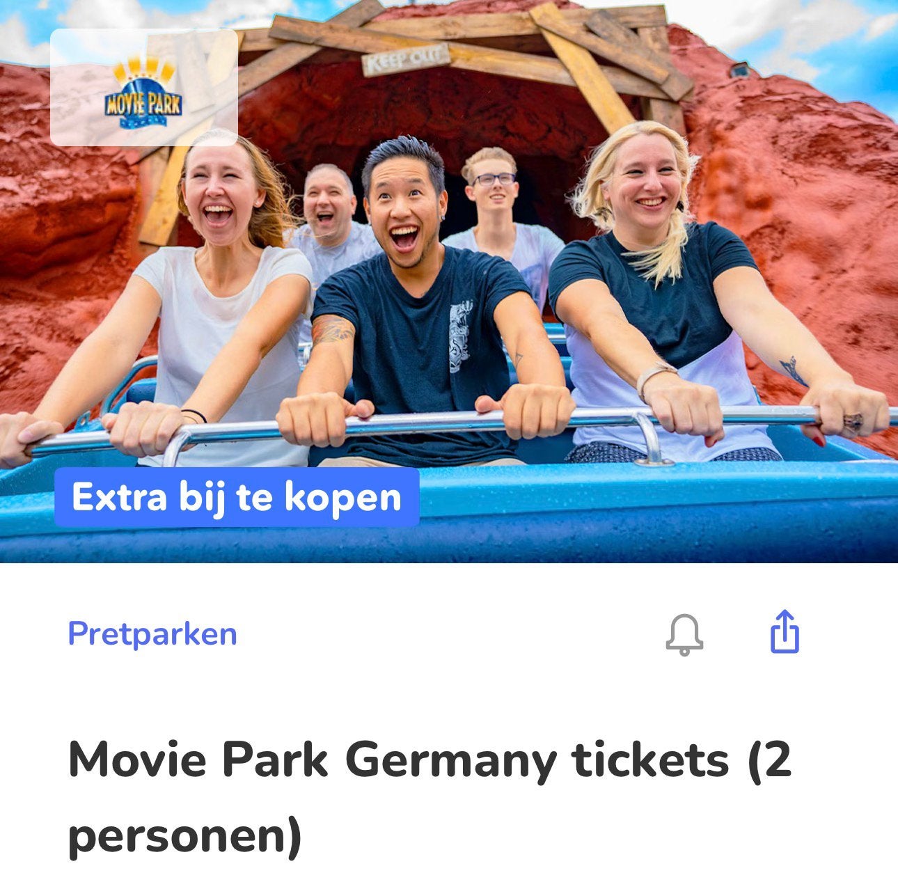 2 Movie Park Germany Tickets, Tickets en Kaartjes, Twee personen