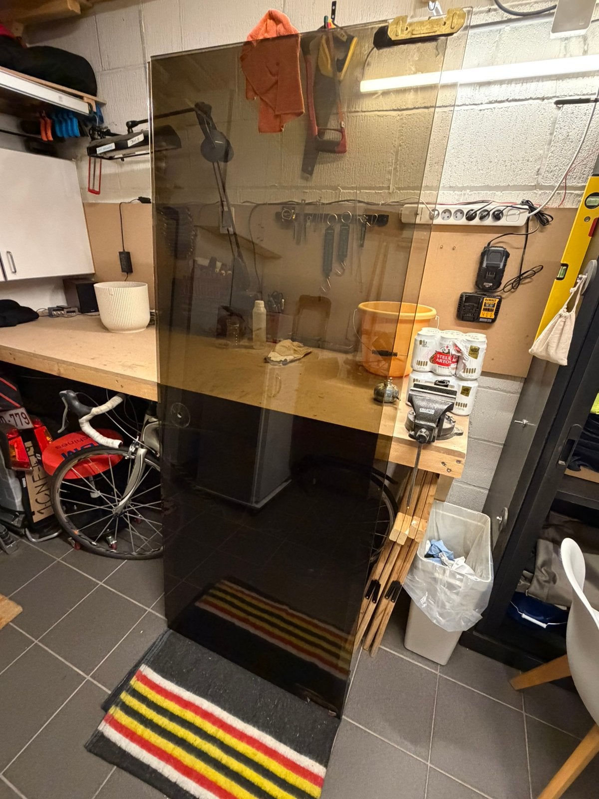 Getinte glazen panelen, Doe-het-zelf en Bouw, Glas en Ramen, Ophalen, Gebruikt, 80 tot 120 cm, 160 cm of meer