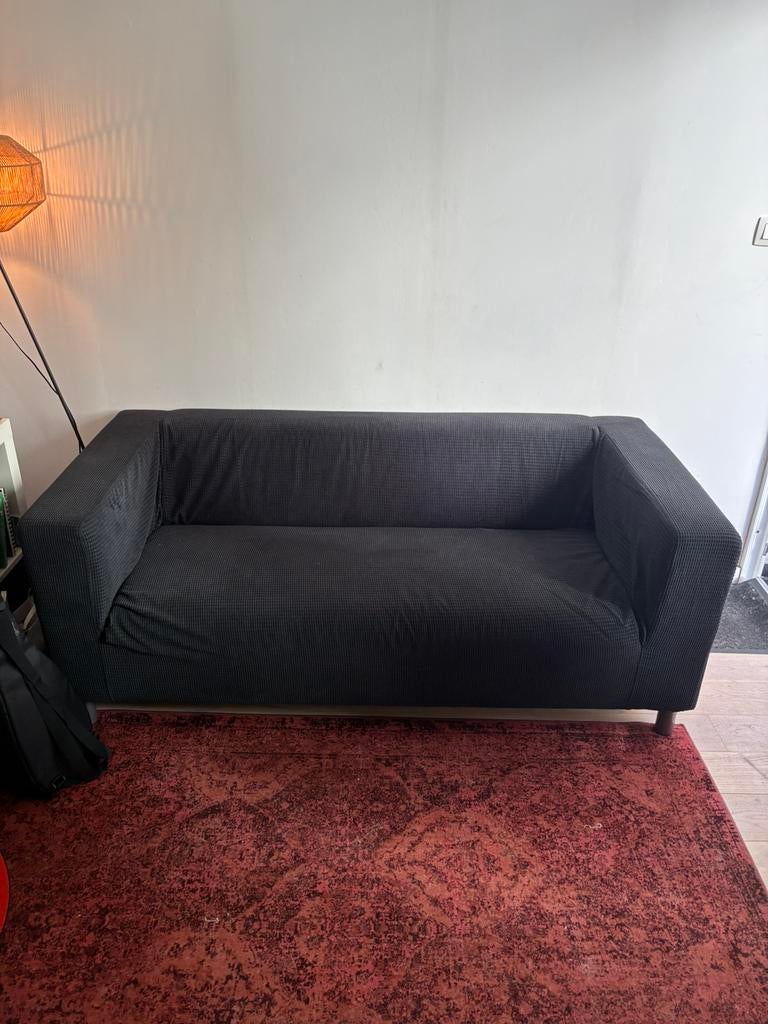Zwarte zetel van ikea - klipan, Ophalen, 150 tot 200 cm, Tweepersoons, 75 tot 100 cm