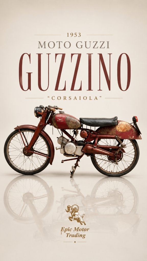 Veiling: 1953 Moto Guzzi  Guzzino Corsaiola, Motoren, Motoren | Moto Guzzi, Bedrijf, Overig, 11 kW of minder, 1 cilinder, Minimaal motorrijbewijs A1