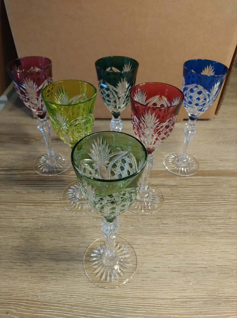 6 glazen van Val Saint Lambert, Verzamelen, Ophalen