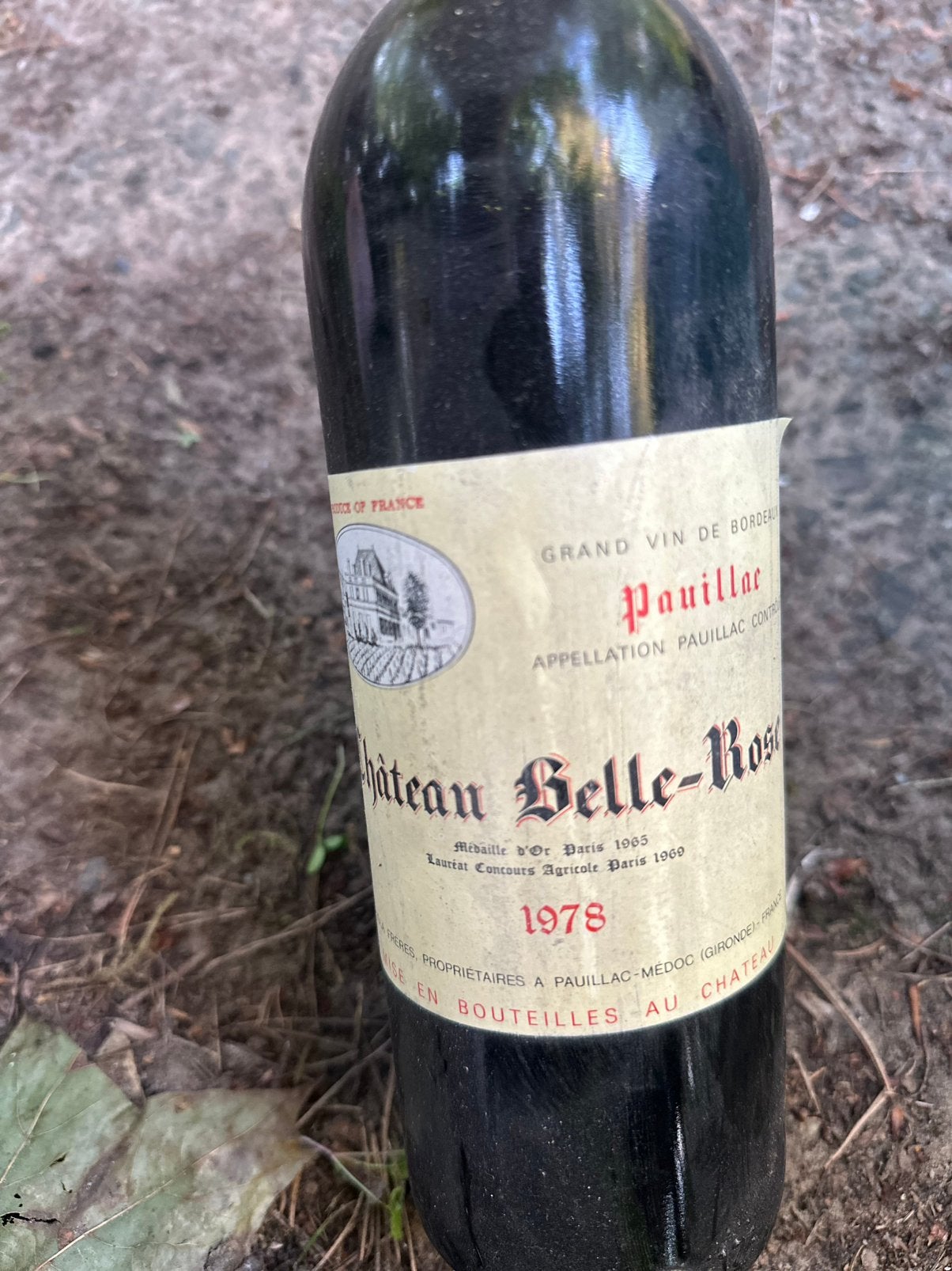 Château Belle-Rose Pauillac du millésime 1978., Enlèvement, Comme neuf