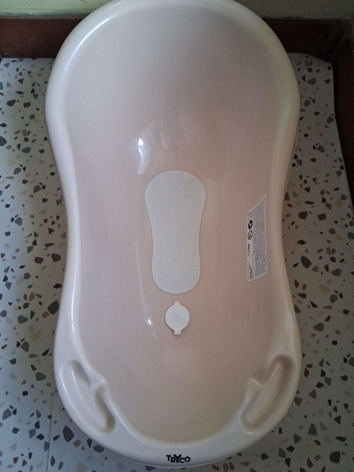 Baignoire pour bébé Tryco (rose clair/beige), Enfants & Bébés, Enlèvement, Utilisé, Baignoire, Autres marques