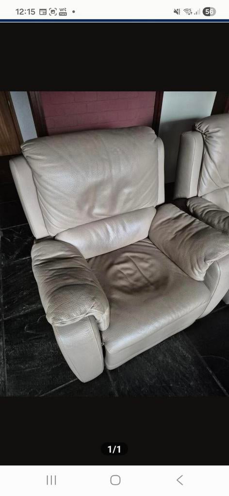 Lederen relax zetel, Huis en Inrichting, Ophalen of Verzenden