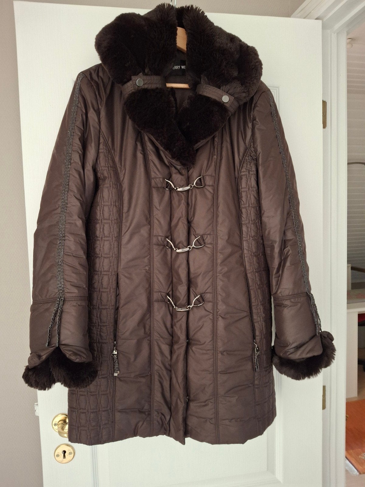 Prachtige damesanorak donkerbruin Gerry Weber maat 40, Enlèvement, Taille 38/40 (M)