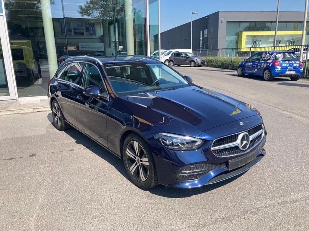 Mercedes-Benz C 200 9G-TRONIC Luxery-line, Auto's, Automaat, Blauw, 184 pk, Bedrijf