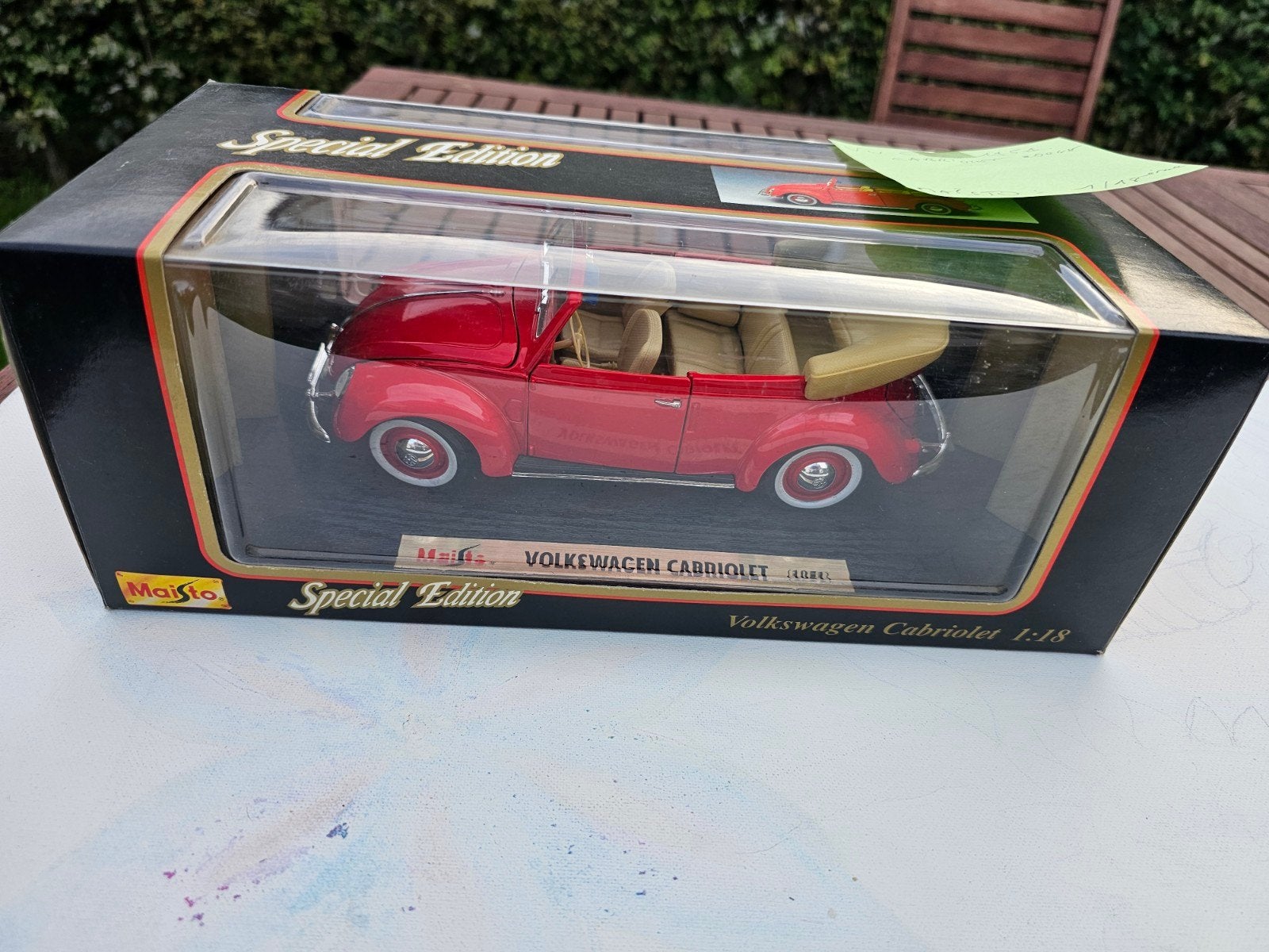 Vw cox cabriolet 1951 Maisto in een doos, Ophalen of Verzenden, Zo goed als nieuw, Auto, Maisto