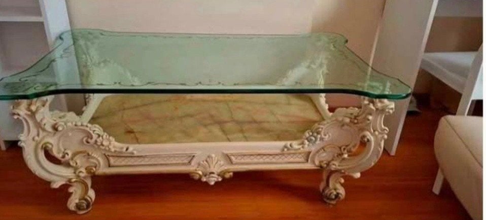 Table baroque italienne, Maison & Meubles, Enlèvement, Utilisé, Verre