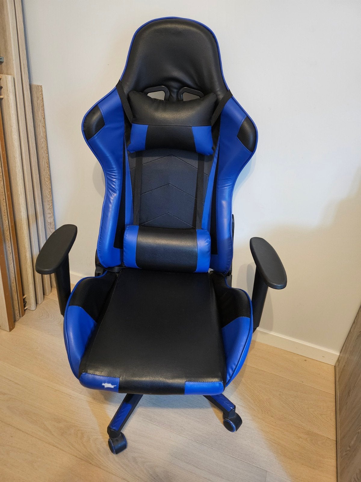 Gamestoel, Ophalen, Blauw, Zo goed als nieuw, Gaming bureaustoel