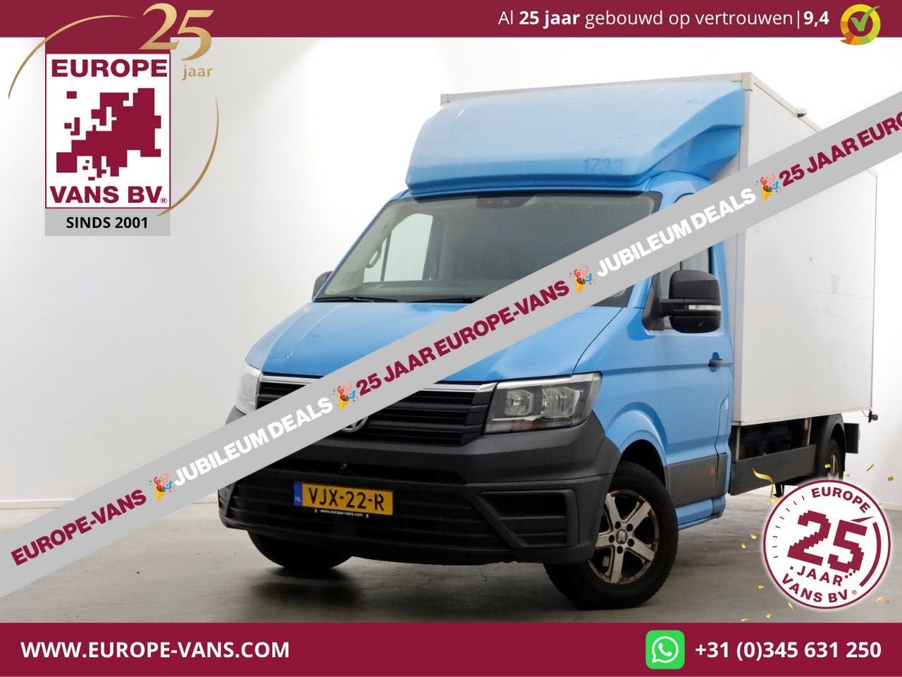Volkswagen Crafter 35 2.0 TDI E6 Bakwagen met achterdeuren 2, ABS, Blauw, Bedrijf, 277 g/km
