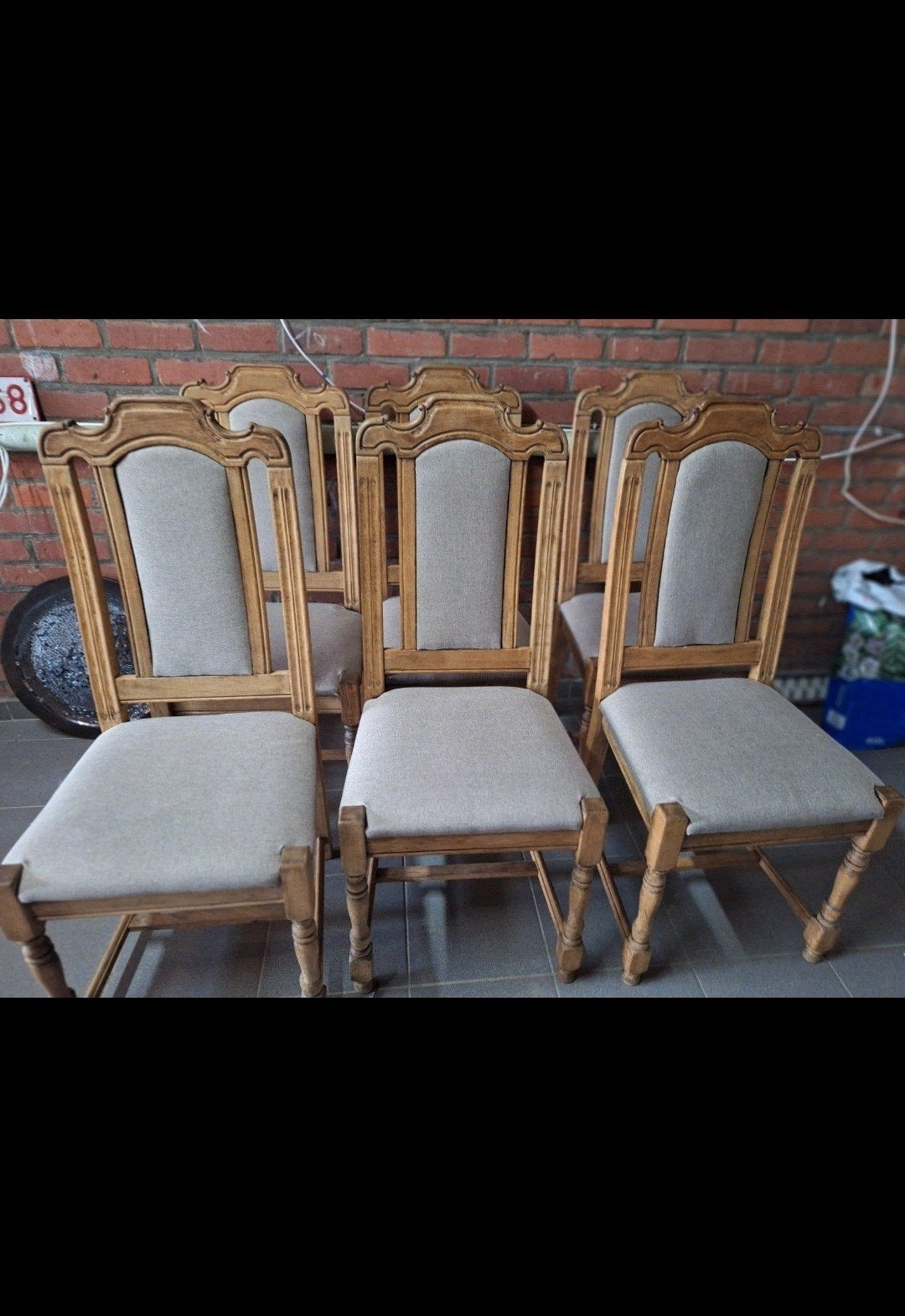 6 eiken stoelen, Ophalen