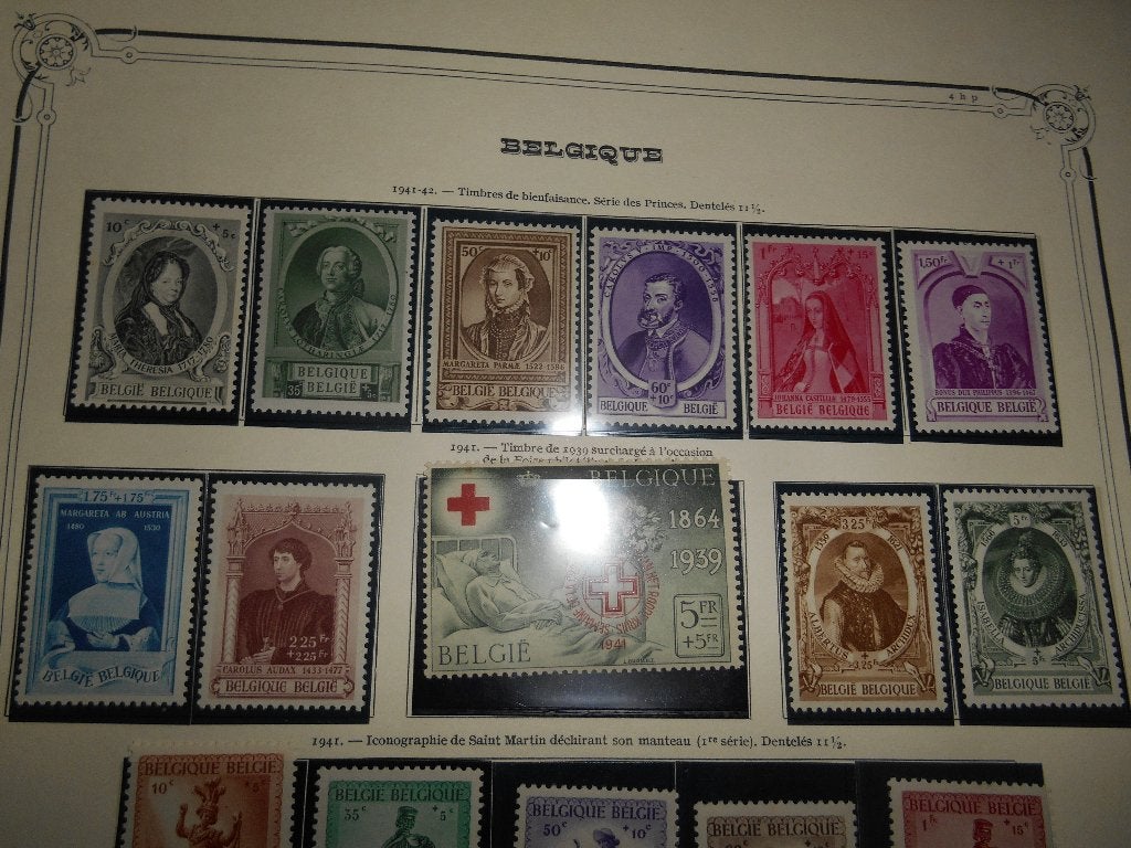 Lot de 11 timbre Belge de Bienfaisance 1941-42, Enlèvement ou Envoi