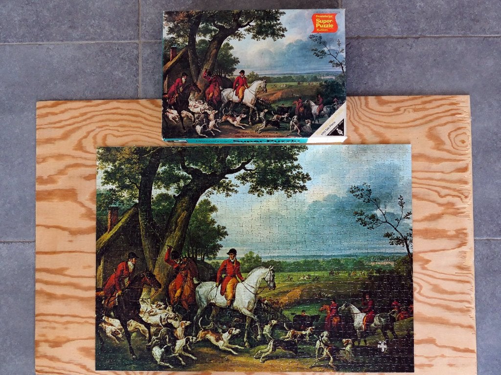Puzzle 1000 pièces Ravensburger - Chasse à Fontainebleau, Enlèvement ou Envoi, 500 à 1500 pièces, Utilisé, Puzzle