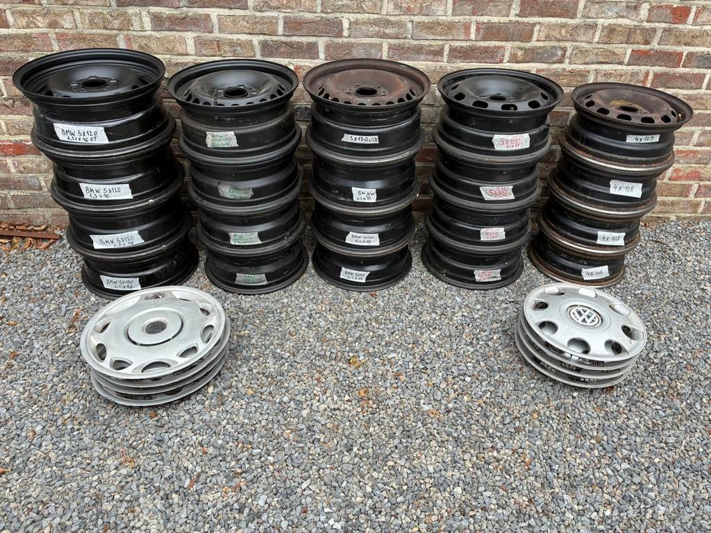 Lot stalen velgen, Auto-onderdelen, Banden en Velgen, Ophalen, Velg(en)