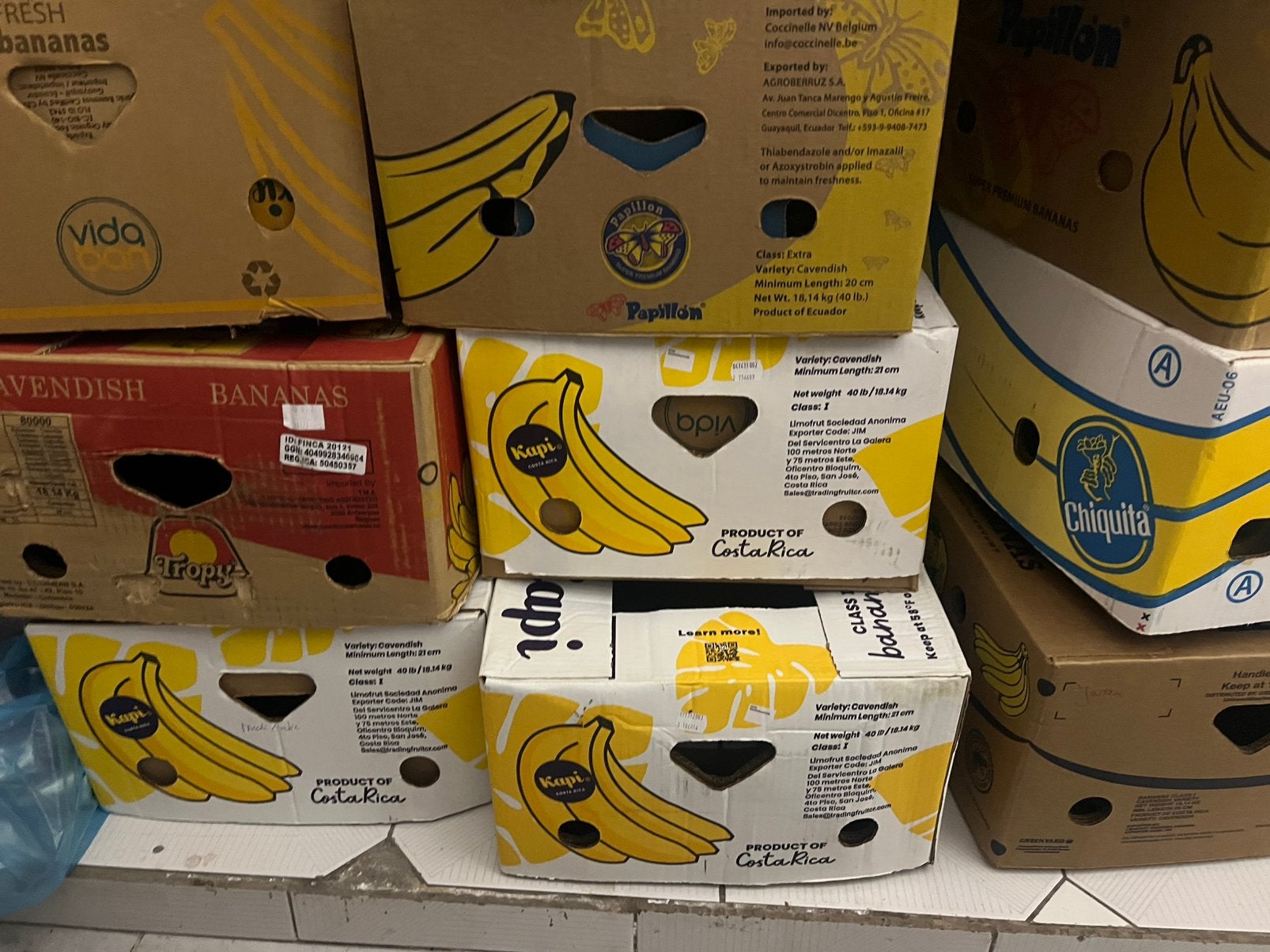 Bananendozen, Enlèvement