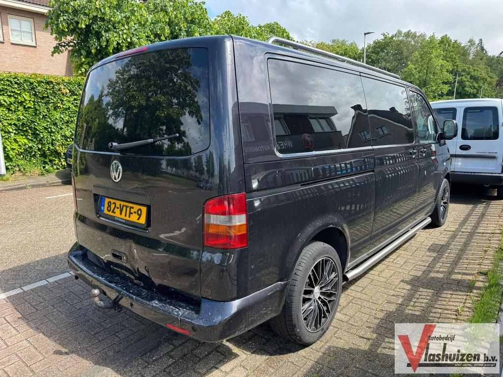 Volkswagen Transporter 2.5 TDI 340 Trendline Dubbel Cabine D, Auto's, Automaat, ABS, Zwart, Bedrijf