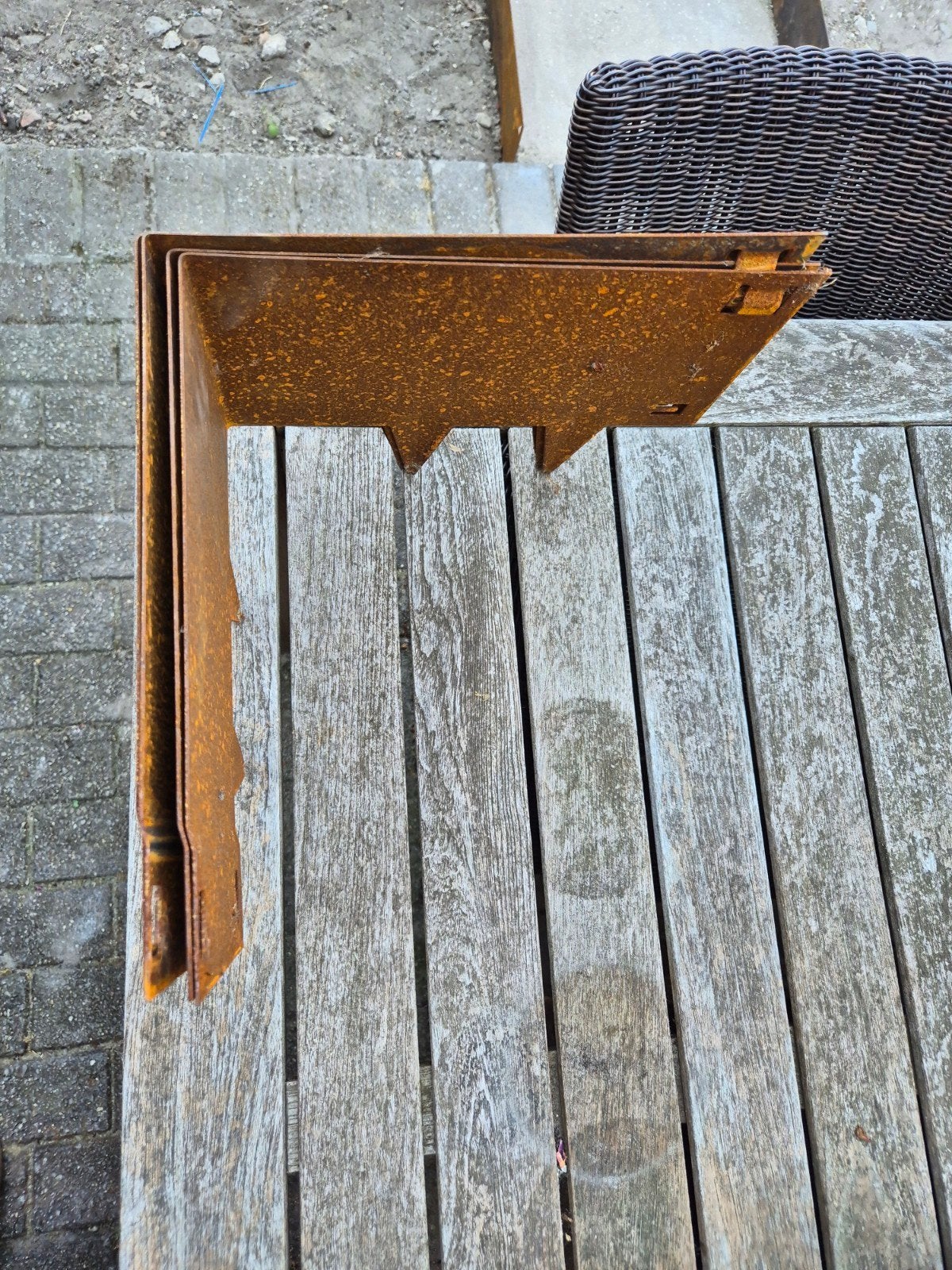 Cortenstaal buitenhoekstukken 4 stuks Wovar ongebruikt, Ophalen, Minder dan 30 cm, 100 cm of meer, Nieuw