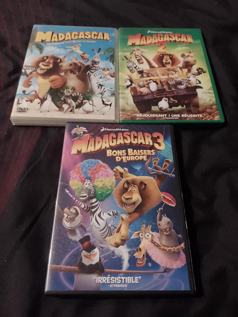 A vendre en DVD dessin animé la trilogie de Madagascar, Enlèvement ou Envoi, Dessin animé, Tous les âges, Américain
