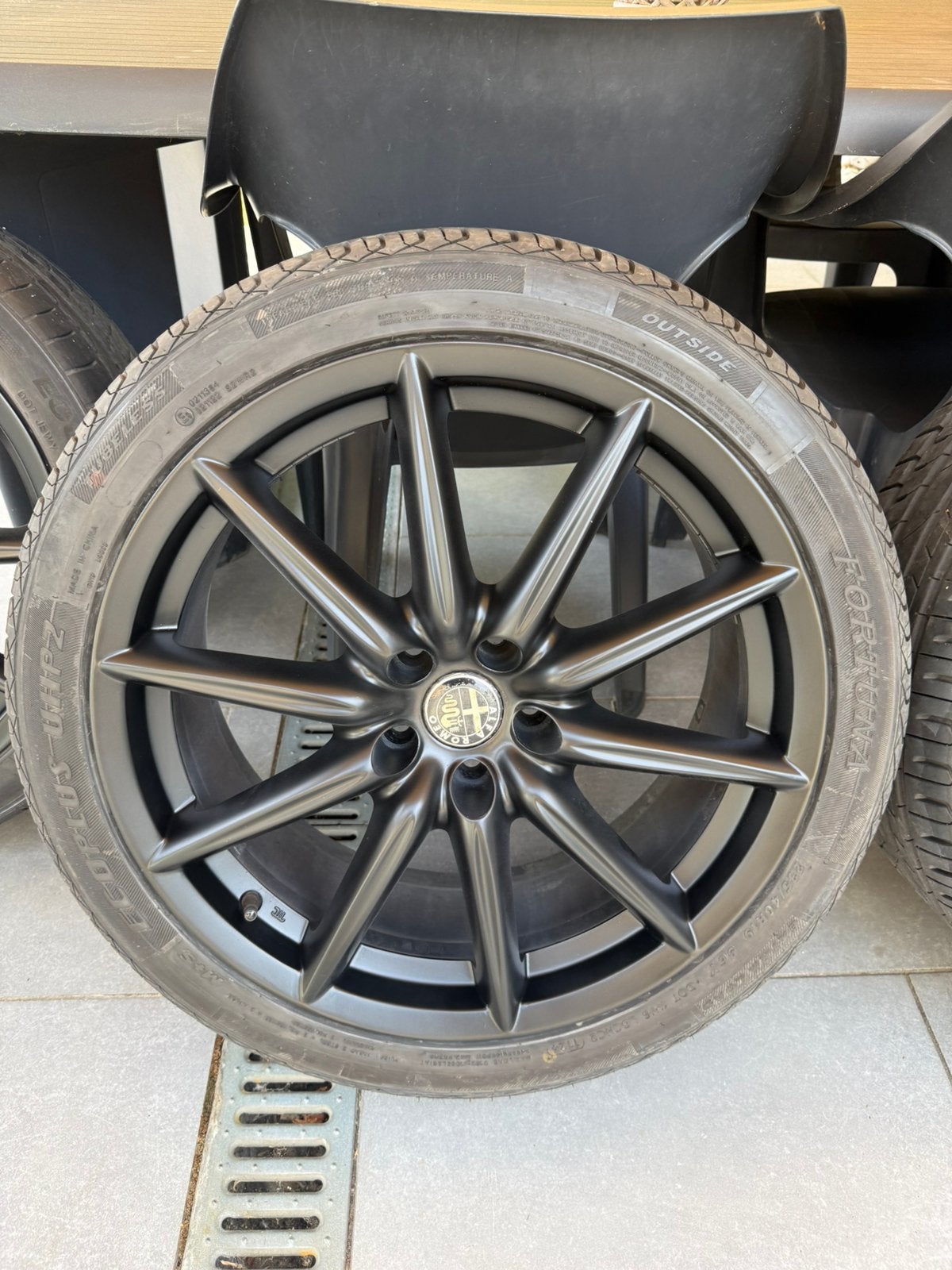 Jantes Alfa Romeo Ti 19 Noire Matt en Tres Bon etat, Auto's, Particulier, Te koop