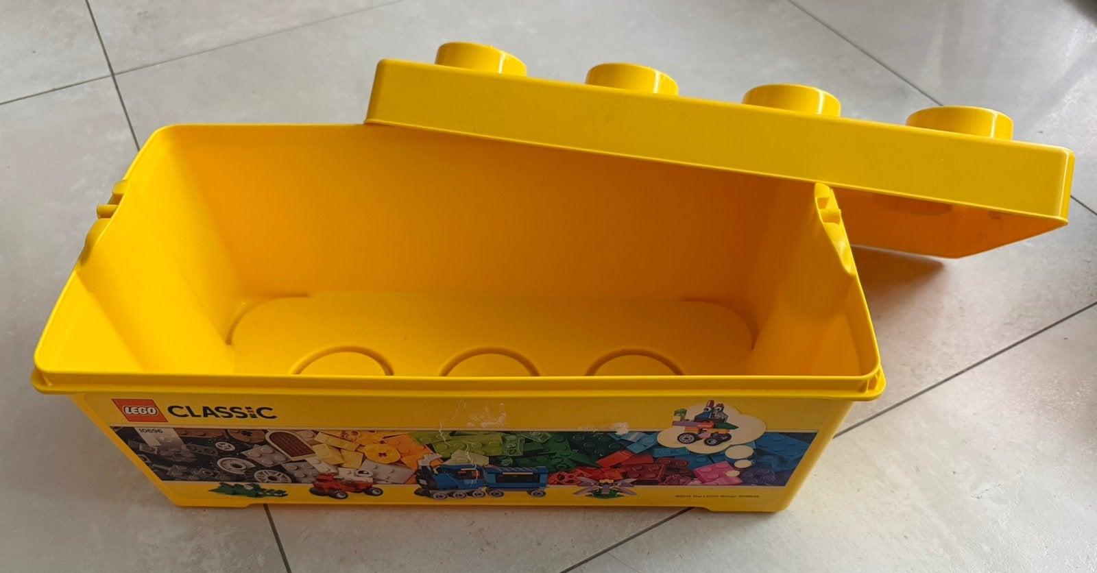 Lege LEGO doos (gele box), Ophalen, Gebruikt, Lego, Losse stenen