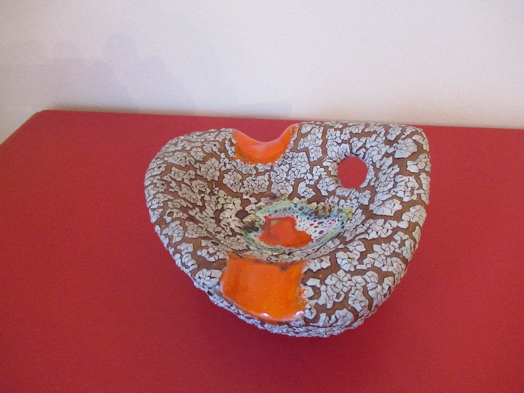 asbak-keramiek-FAT LAVA VOLCANO-jaren 60-VINTAGE, Antiek en Kunst, Ophalen of Verzenden