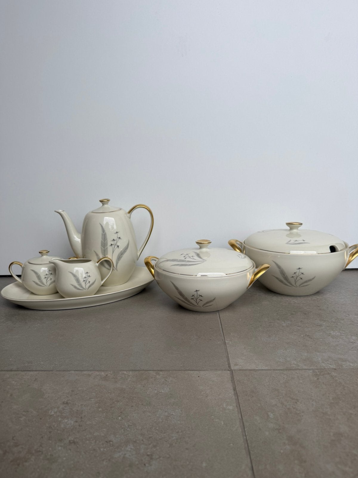 Vintage Arzberg Servies 2000 Jaren 50/60 Porselein Goudrand, Antiek en Kunst, Ophalen of Verzenden