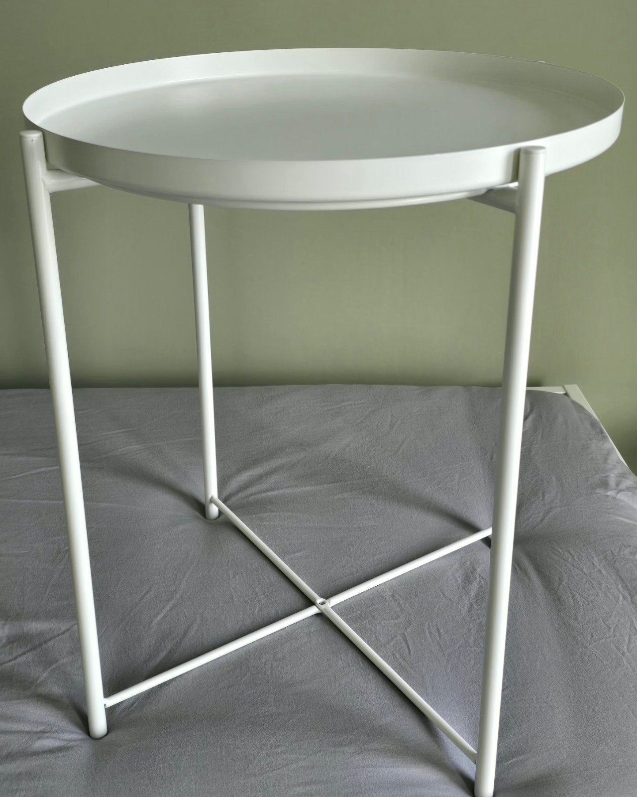 Gladom bijzettafel Ikea, Enlèvement, Comme neuf, Rond, 45 à 60 cm