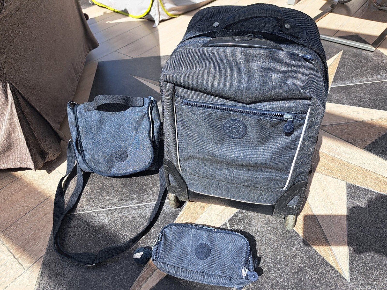 Ensemble Cartable sac à dos à roulettes Kipling Sari 48cm, Enlèvement, Sac à dos