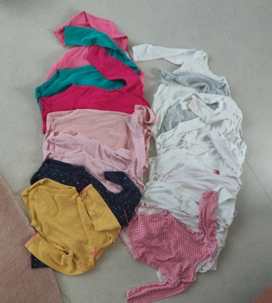 17 rompers met lange mouw maat 74 -80, Ophalen, Maat 74
