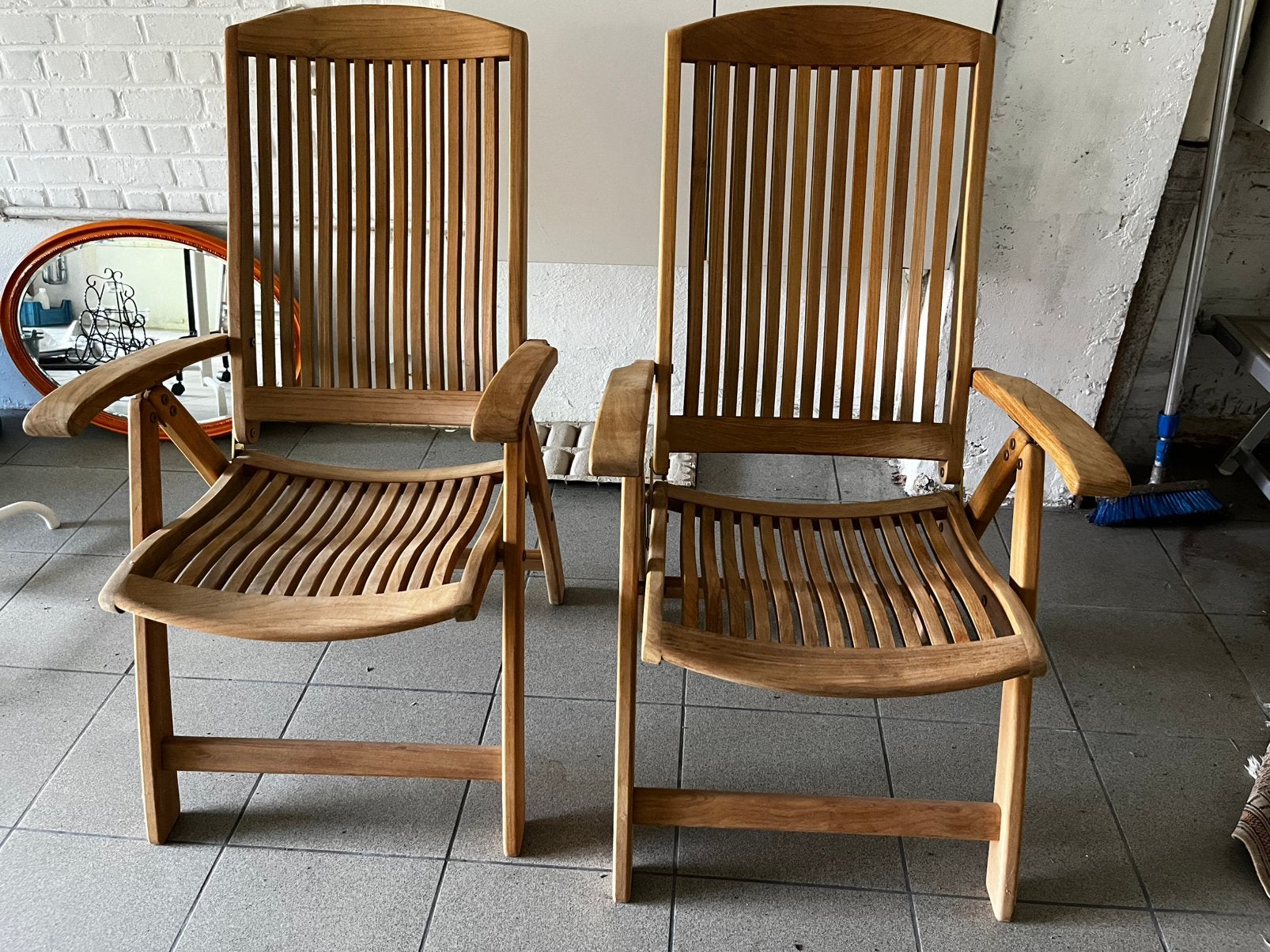 JATI&KEBON teak tuinstoelen, Jardin & Terrasse, Chaises de jardin, Enlèvement, Comme neuf, Bois de teck, Pliant