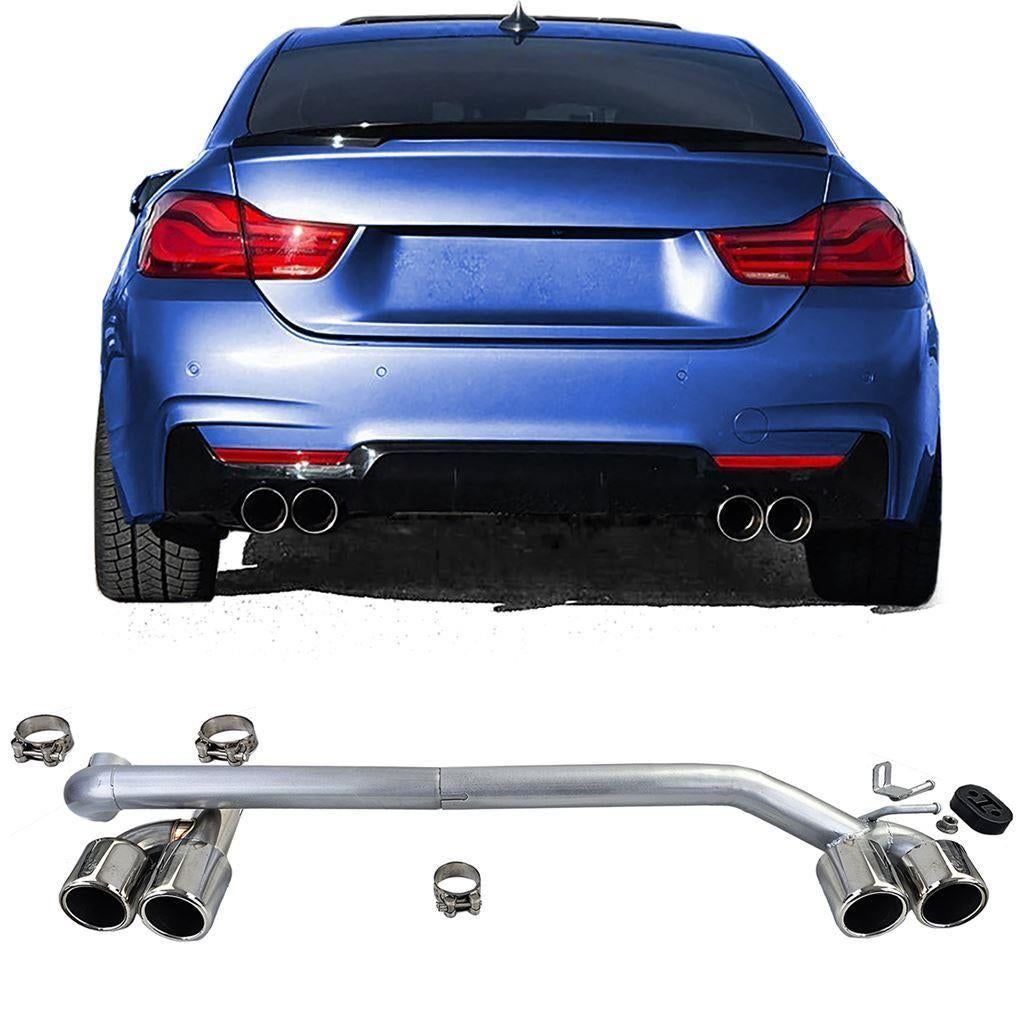 Uitlaat 4 x Sierstuk Chrome Tip Bmw 4 serie F32 F33 F36 M4 l, Envoi