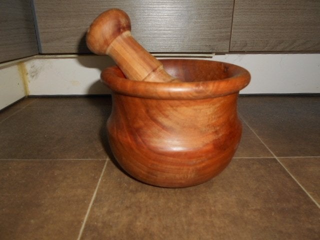Grote houten vijzel, Antiek en Kunst, Ophalen of Verzenden, Hout