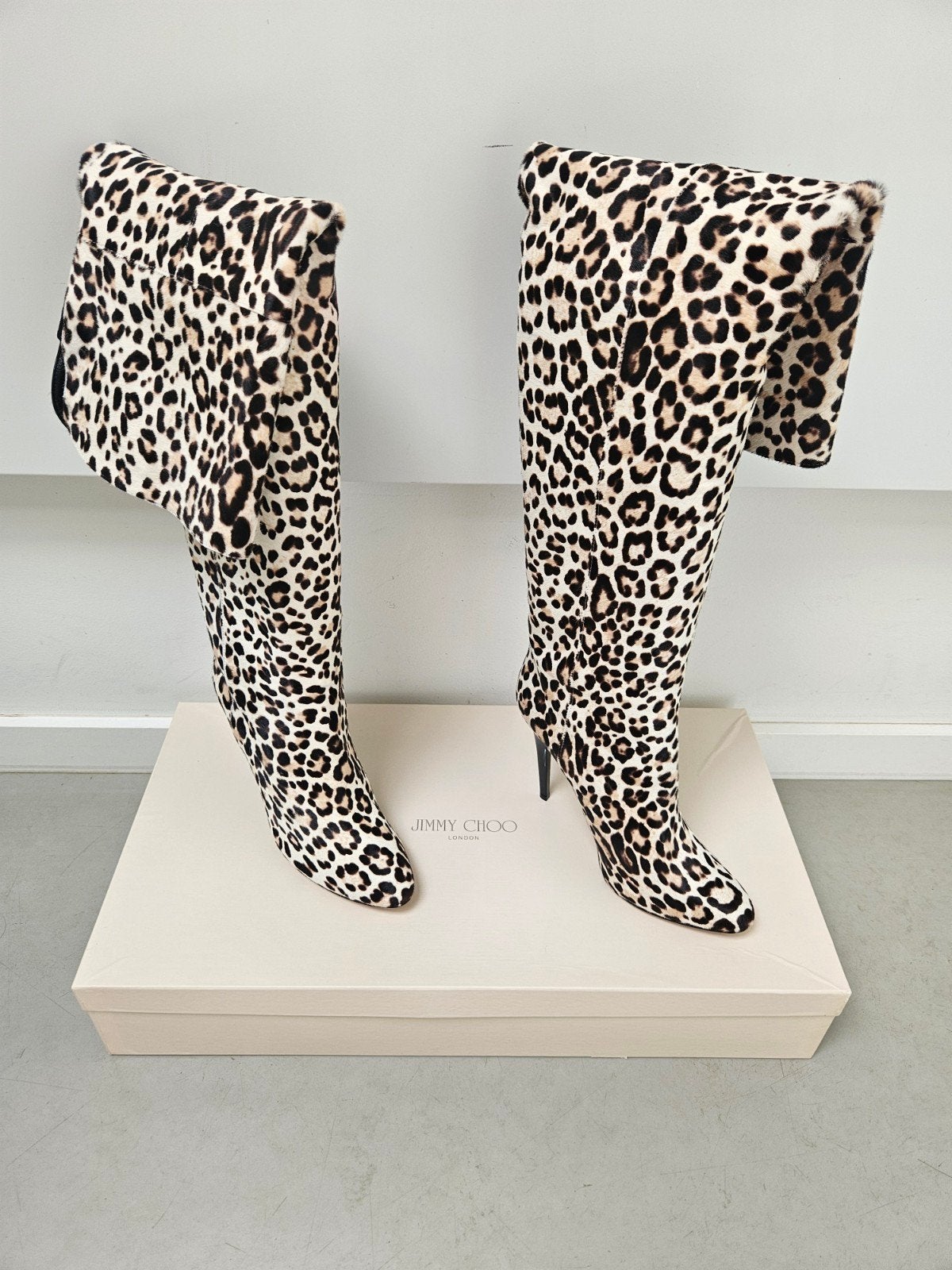 Jimmy Choo Titan Overknee Laarzen Luipaardprint (Nieuw!), Ophalen of Verzenden