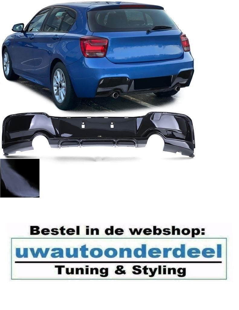 Achterbumper Diffuser Glans Zwart 135i Look Bmw 1 Serie F20, Verzenden