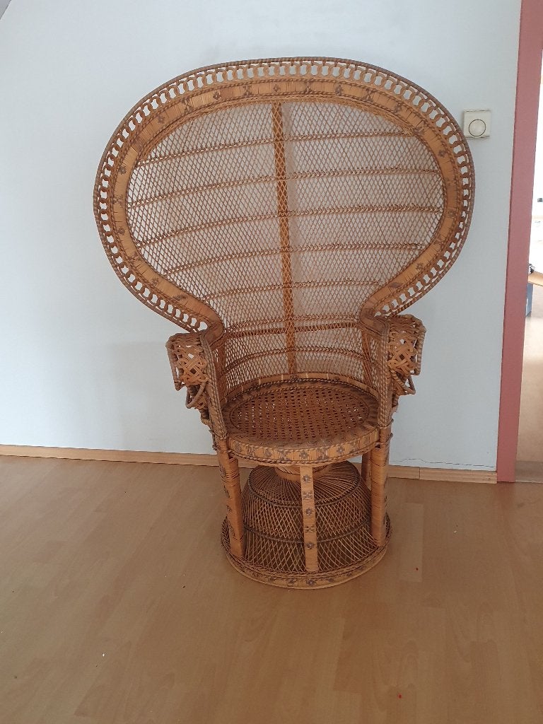 Emanuella stoel, Osier ou Rotin, Rotan emanuella stoel, Comme neuf, Brun